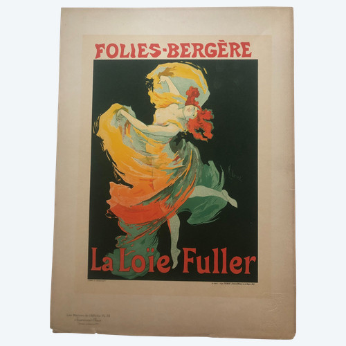 Maitres de l'affiche planche 73 La LoÏe Fuller Folies Bergère  par Jules Chéret  1897