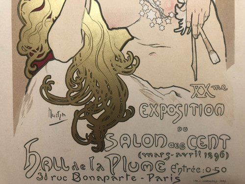Masters of the poster plate 74 Salon des Cent XXème exhibition by Alphonse Mucha 1897