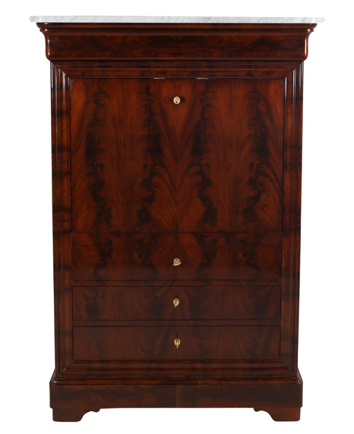 Louis Philippe period flamed mahogany writing desk