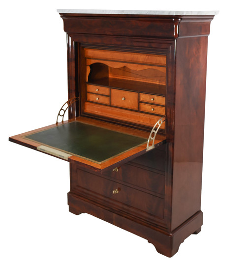  Louis Philippe period flamed mahogany writing desk