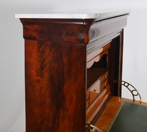  Louis Philippe period flamed mahogany writing desk