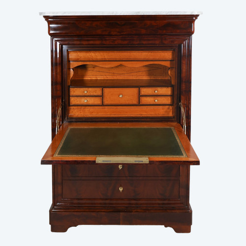  Louis Philippe period flamed mahogany writing desk