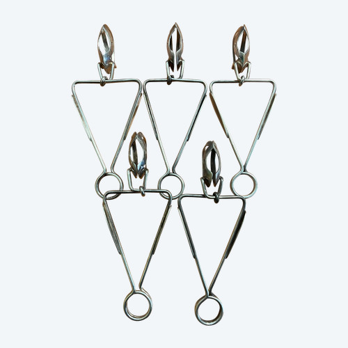 5 Christofle snail tongs