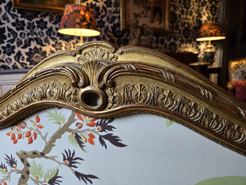 Gilded wood mantel screen from the Second Empire period