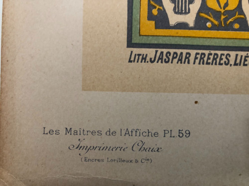 Masters of the poster plate 59 Ensemble singing competition Liège 1895 by August Donnay 1897