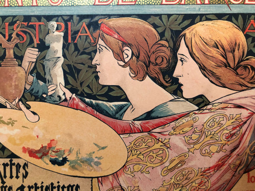 Maitres de l'affiche plate 64 Exposition de Bella Artes Barcelona 1896 by A. de Riquer