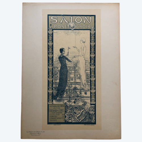 Maestri del poster 74 Salon Rose Croix di Carlos Schwabe 1897