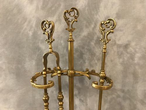 Antique 19th century bronze Louis XV style mantelpiece server