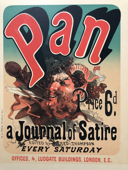 Maitres de l'affiche planche 81 Pan a journal of  Satire par Jules Chéret 1897