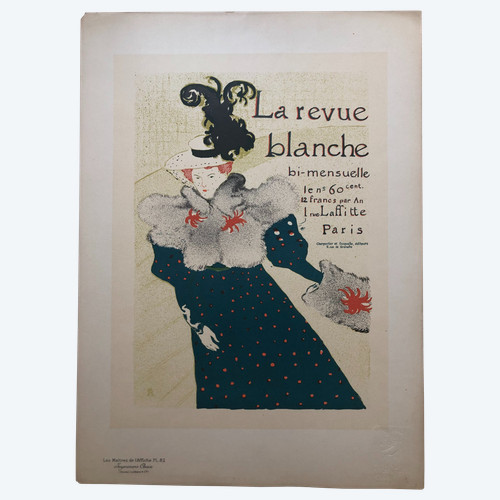 Maestri del manifesto targa 82 La Revue Blanche di Henri Toulouse Lautrec 1897