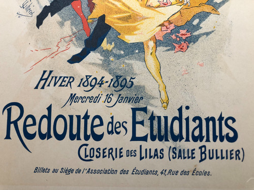 Maitres de l'affiche planche 85 La Redoute des Etudiants par Jules Chéret 1897