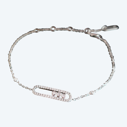 Messika Baby Move Bracelet Pavé de Diamants, 18-carat white gold.
