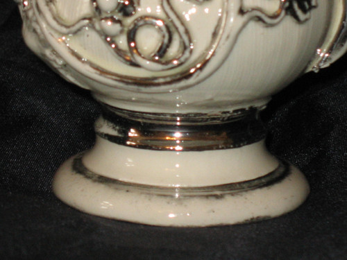 Langeais earthenware vase decorated with bunches of grapes signed C.B. 19th century period