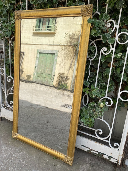 Miroir Rectangulaire Doré XIXème (1,75m X 98,5cm)