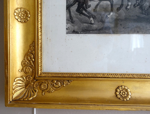 Grande incisione napoleonica: recensione del Generale Bonaparte 1° Console alle Tuileries, Vernet Isabey