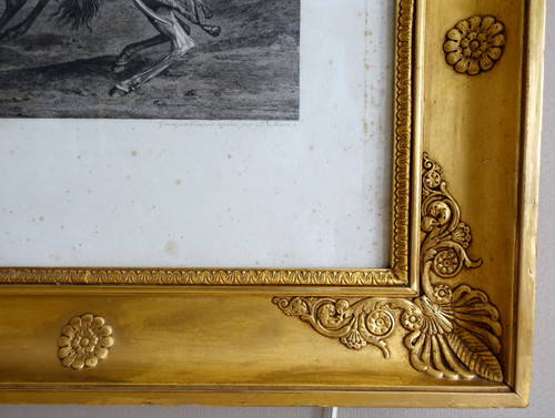 Grande incisione napoleonica: recensione del Generale Bonaparte 1° Console alle Tuileries, Vernet Isabey