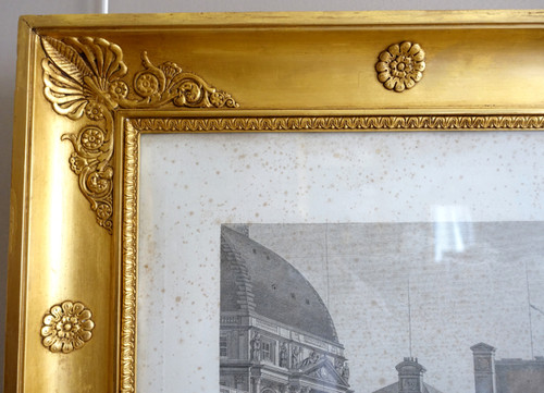 Grande incisione napoleonica: recensione del Generale Bonaparte 1° Console alle Tuileries, Vernet Isabey