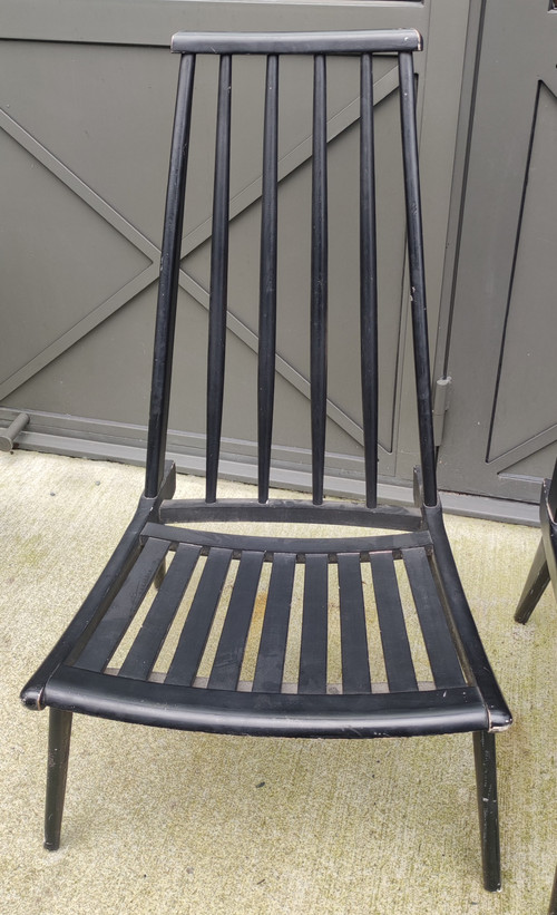 Coppia di Sedie Basse Sedie Basse/Poltrone dal Design Scandinavo