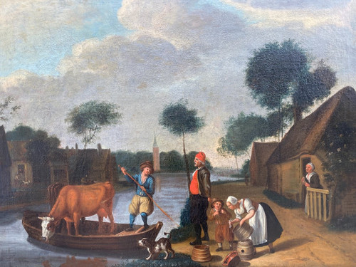 Grand Tableau Hollandais XIXème