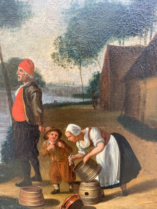 Grand Tableau Hollandais XIXème
