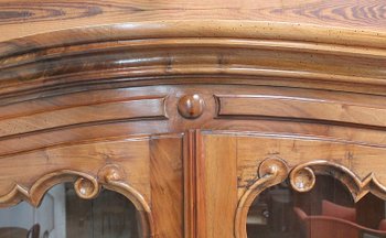 Scriban - Port Library, in Solid Walnut, Two Bodies - Eighteenth