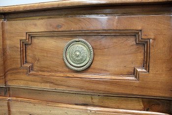 Crossbow Commode in Solid Blond Walnut, Transition Period Louis XV - Louis XVI - XVIIIth