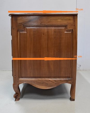 Crossbow Commode in Solid Blond Walnut, Transition Period Louis XV - Louis XVI - XVIIIth