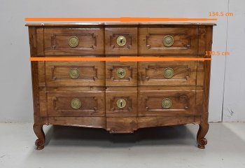 Crossbow Commode in Solid Blond Walnut, Transition Period Louis XV - Louis XVI - XVIIIth