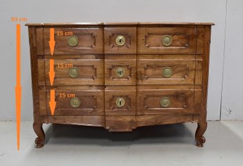 Crossbow Commode in Solid Blond Walnut, Transition Period Louis XV - Louis XVI - XVIIIth