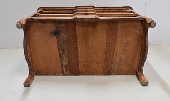 Crossbow Commode in Solid Blond Walnut, Transition Period Louis XV - Louis XVI - XVIIIth