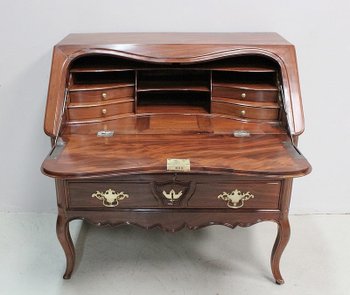 Bureau de pente Louis XV d'Armateur en Acajou - Région Nantaise  XVIIIe