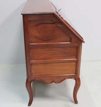 Bureau de pente Louis XV d'Armateur en Acajou - Région Nantaise  XVIIIe