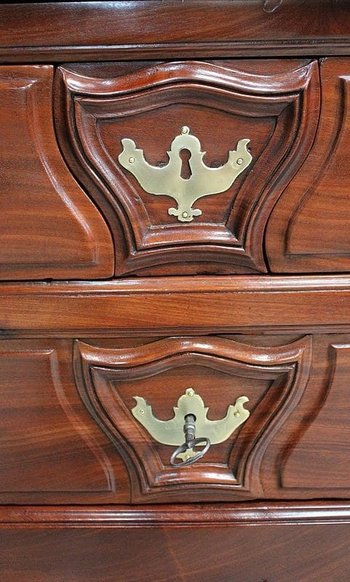 Bureau de pente Louis XV d'Armateur en Acajou - Région Nantaise  XVIIIe