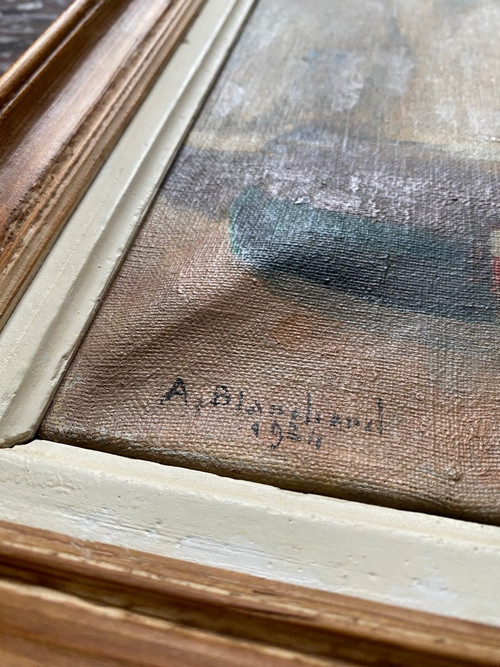 Huile Sur Toile Ancienne signée, étretat, Normandie…