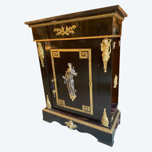 Napoleon III. Epoche Stützmöbel Aus Geschwärztem Holz Und Vergoldeten Bronzen XIX.