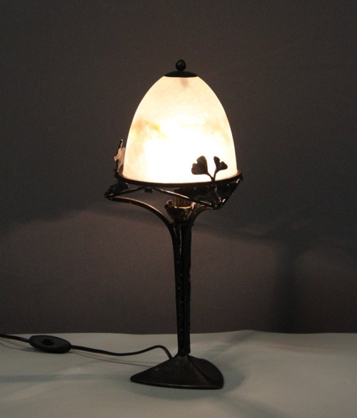 Art-Deco-Lampe aus der Zeit, signiert von Müller, ca. 1930