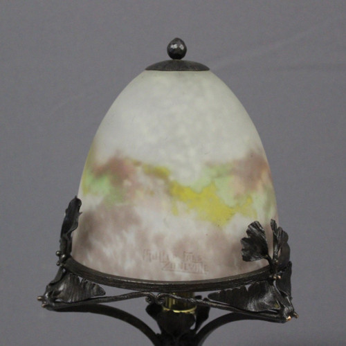 Art-Deco-Lampe aus der Zeit, signiert von Müller, ca. 1930