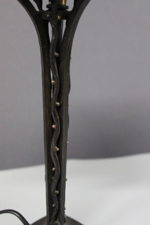 Art-Deco-Lampe aus der Zeit, signiert von Müller, ca. 1930