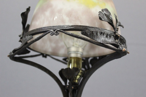 Art-Deco-Lampe aus der Zeit, signiert von Müller, ca. 1930