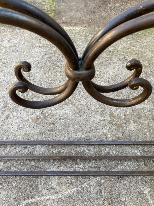 Dining Table / Console Wrought Iron Frame, Marble Top Circa 1930/40