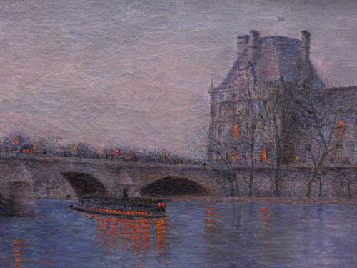 Annette GARDINER, Vue de la Seine le soir