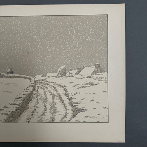 Litografia di Henri Rivière La Neige