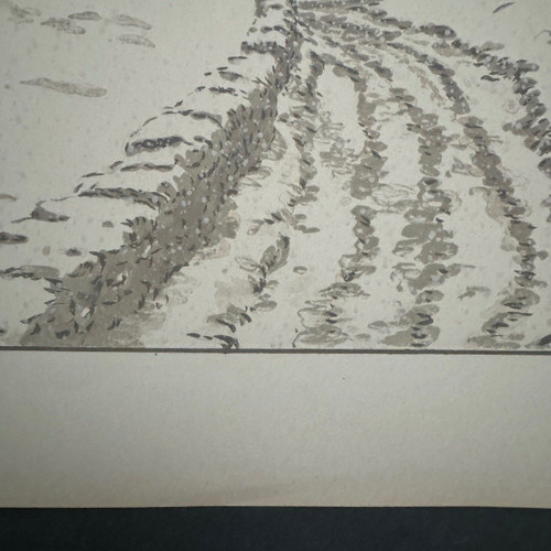Litografia di Henri Rivière La Neige