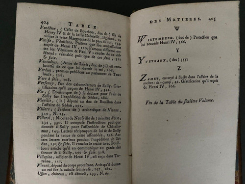 8 tomes Mémoires de Maximilien de Béthune Duc  de Sully 1778