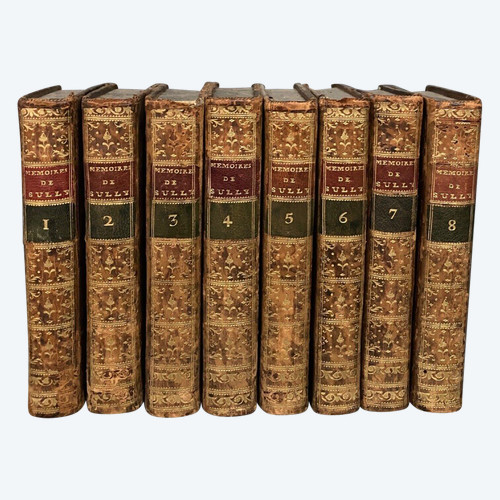 8 tomes Mémoires de Maximilien de Béthune Duc  de Sully 1778