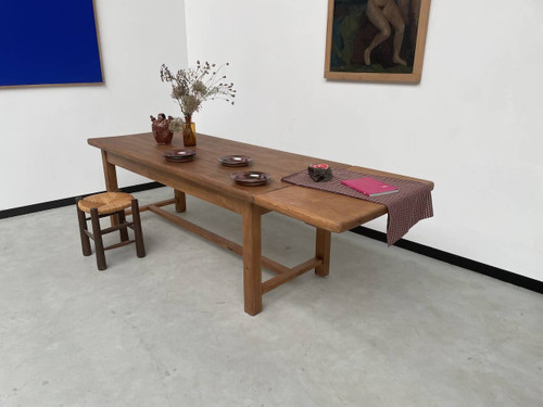 Table en pin massif avec sa rallonge, années 50