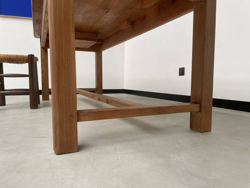 Table en pin massif avec sa rallonge, années 50