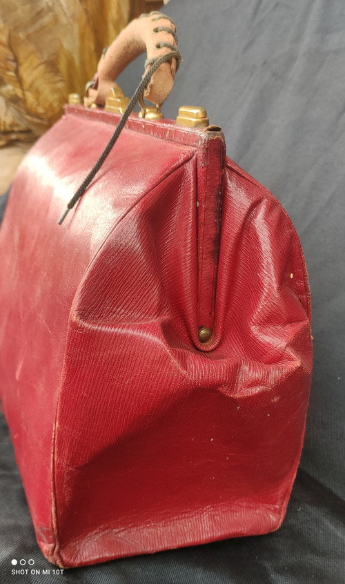 Vecchia borsa da toilette da viaggio con monogramma del marchio MH Old England