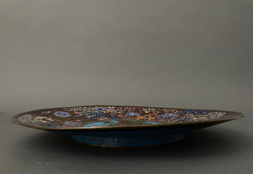 Piatto in smalto cloisonne XIX secolo Giappone Cina