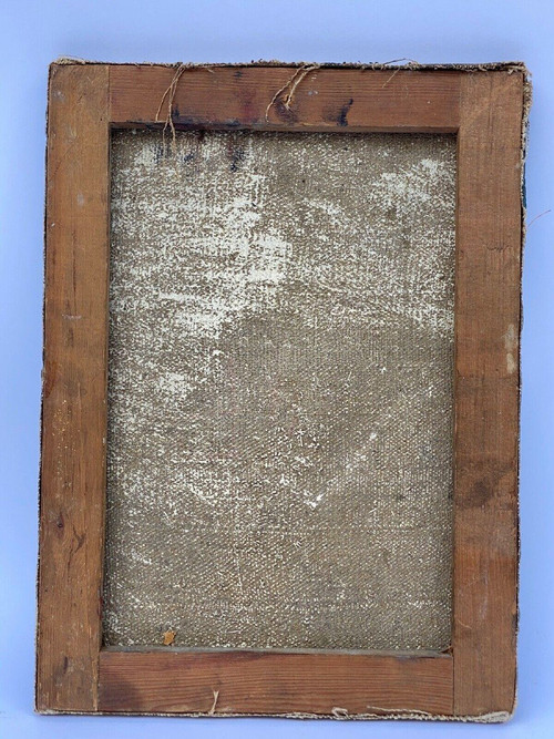 Öl auf Leinwand, charakteristisches rotes Profil der Liebe zum Putto, 17. Jahrhundert